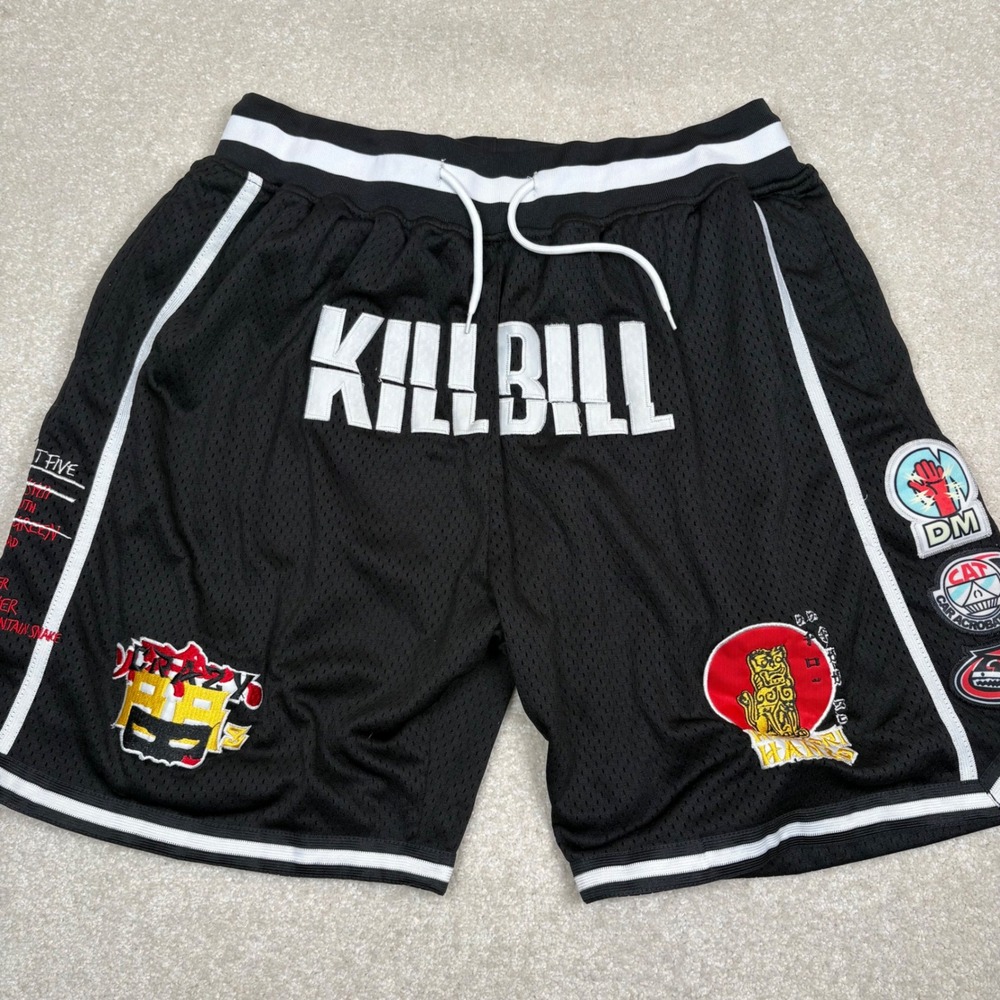 Headgear Classics Kill Bill Quentin Tarantino Mesh Basketball Short Black Mens L